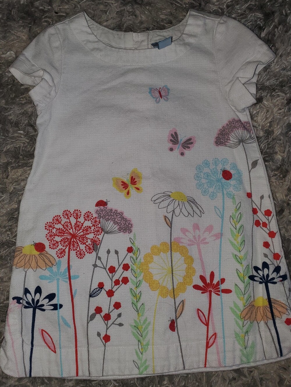 Girls24 Month White Floral & Butterfly Print Dress